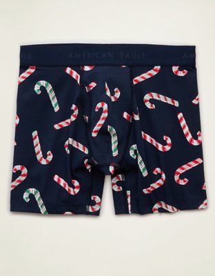 AEO Men's Candy Cane 6" Classic Cotton Boxer Brief