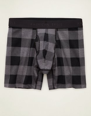 AEO Men's Plaid 6" Classic Cotton Boxer Brief