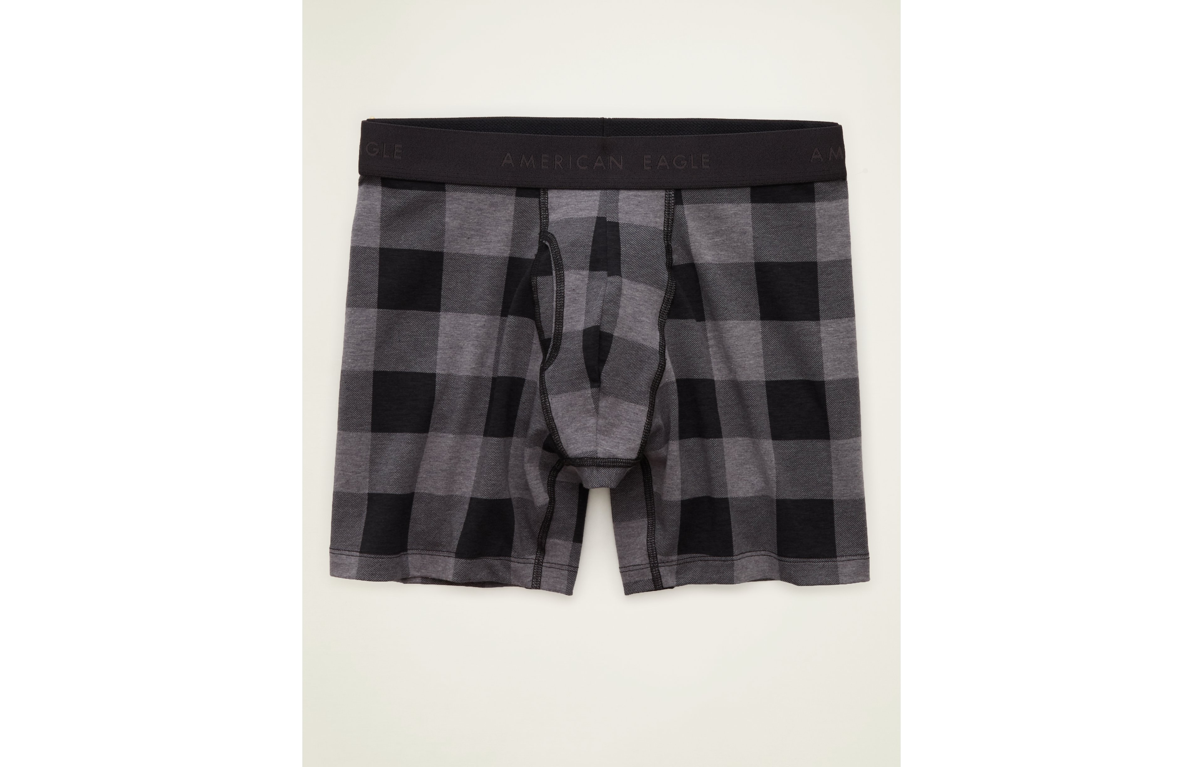 AEO Men's Plaid 6" Classic Cotton Boxer Brief