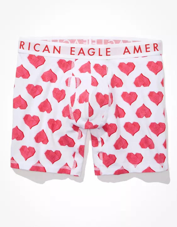 AEO Textured Hearts 6" Classic Boxer Brief
