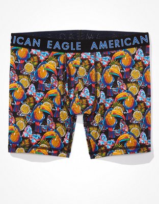 NWT AMERICAN EAGLE Costume Pouch 6 Boxer Brief Sz L-XL Black Candy Corn  #42