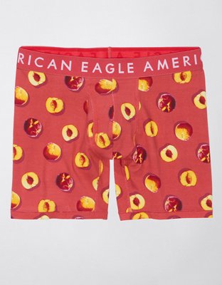 NEW AMERICAN EAGLE OUTFITTERS ORANGE BLACK EAGLE BOXER MEN EXTRA