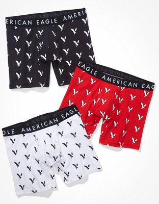 American Eagle Outfitters, Underwear & Socks, Aeo Solid 6 Classic Boxer  Brief 3pack Medium