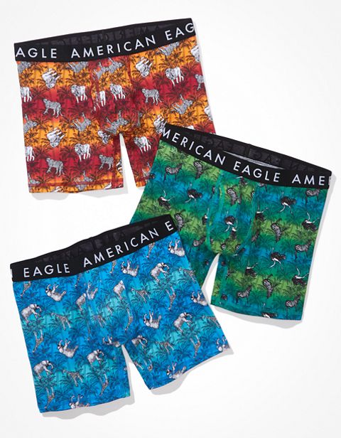 Трусы-боксеры AEO Animals Classic для мужчин, 3 шт. — American Eagle