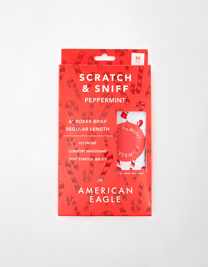 AEO Peppermint Scratch + Sniff 6" Classic Boxer Brief