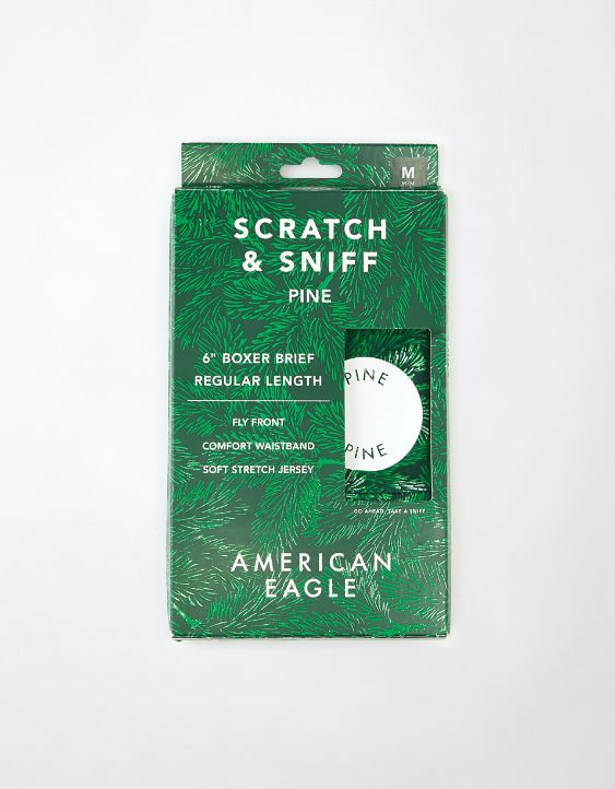 AEO Pine Scratch + Sniff 6" Classic Boxer Brief