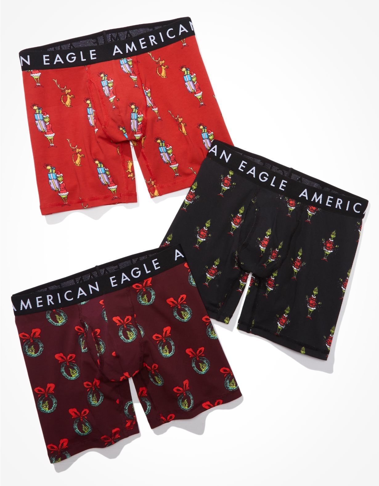 AEO Grinch 6" Classic Boxer Brief 3-Pack