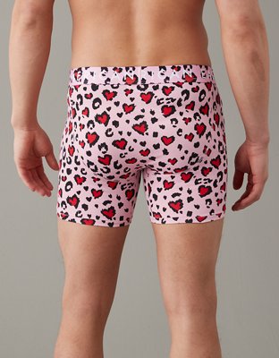 AEO Valentine Cheetah Hearts 6" Classic Boxer Brief