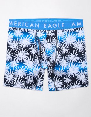 NWT AMERICAN EAGLE Flex 6 Boxer Brief Sz M-L Black Palm Trees #5