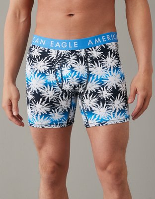 American Eagle AEO Flex Boxer Trunks Winter Penguins Black Silver