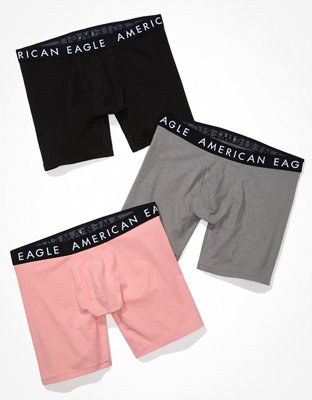 NEW 3 PK American Eagle Mens Boxer Brief Trunks Underwear 6 inseam S M L XL  - Helia Beer Co