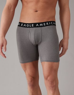 New AMERICAN EAGLE AE Men GRAY Heather Stretch Boxer Brief Trunk