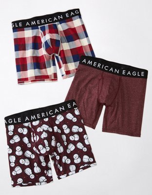 American Eagle 3 Pack Solid Men’s 6 Boxer Briefs Functional Fly Size Large  NEW