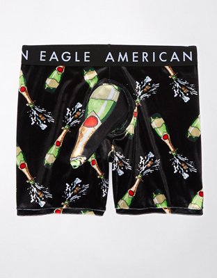 NWT AMERICAN EAGLE Costume Pouch 6 Boxer Brief Sz L-XL Black Candy Corn #42