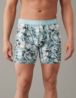 New American Eagle Men's 3265900 6 Eagles Logo Band Classic Boxer