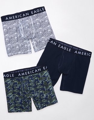 American Eagle Men's 3-Pack 6 Boxer Briefs XL Extra Large X-Large Underwear  (Heathered: Burgundy, Gray, Light Blue) at  Men's Clothing store