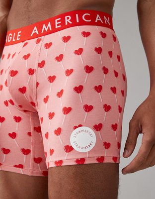 Pink Heart Boxers Valentines Lover Boxer Shorts Red and Pink 