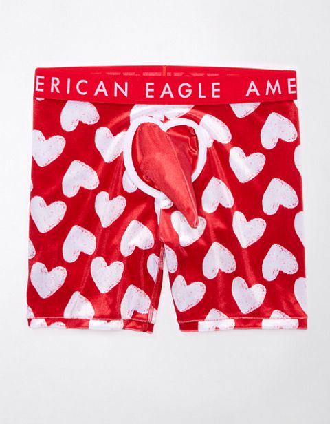 Трусы-боксеры AEO Hearts для мужчин, бархат — American Eagle