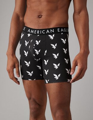 Personalized Men's Underwear Chafe Proof Pouch Boxer Brief American Eagle  with USA Flags Multicolor at  Men's Clothing store