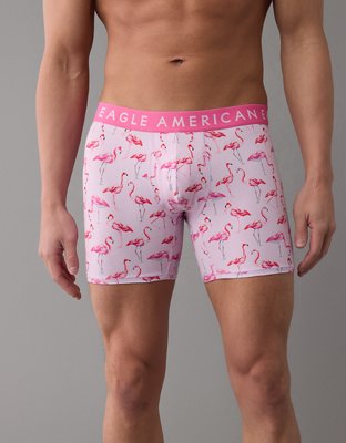 Buy American Eagle Men Blue Flamingos 6 Inches Flex Boxer Brief online