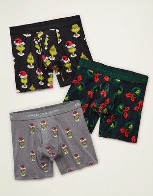 AEO Men's Grinch 6" Classic Boxer Brief 3-Pack