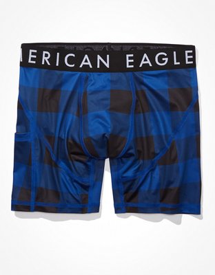 AEO Buffalo Check 6" Flex Boxer Brief With Ball Pit Pouch