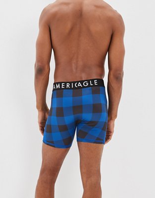 AEO Buffalo Check 6" Flex Boxer Brief With Ball Pit Pouch