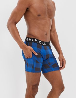 AEO Buffalo Check 6" Flex Boxer Brief With Ball Pit Pouch