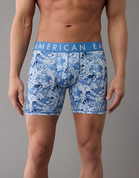 Трусы-боксеры AEO Flex для мужчин, цветочный принт — American Eagle