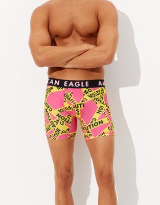 MENS AMERICAN EAGLE CAUTION PINK FLEX BOXER BRIEF SIZE S (29/31) 