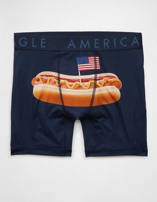 AEO Mens USA Hot Dog 6 Flex Boxer Brief