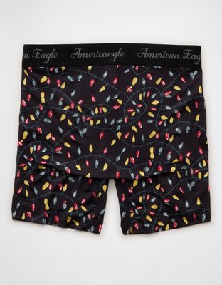 AEO Men's Holiday Lights 6" Flex Boxer Brief