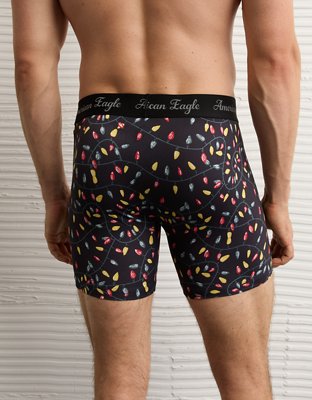 AEO Men's Holiday Lights 6" Flex Boxer Brief