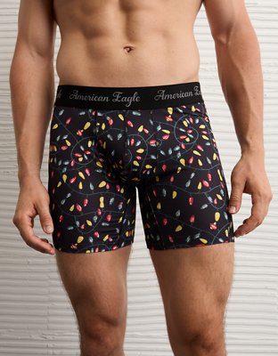 AEO Men's Holiday Lights 6" Flex Boxer Brief