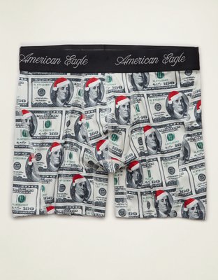 AEO Men's Santa Hat Money 6" Flex Boxer Brief