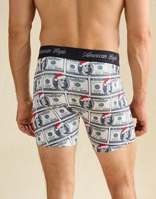AEO Men's Santa Hat Money 6" Flex Boxer Brief