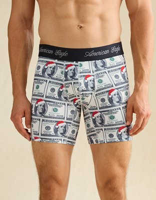AEO Men's Santa Hat Money 6" Flex Boxer Brief