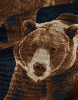 AEO Men's Bear Print 6" Flex Boxer Brief