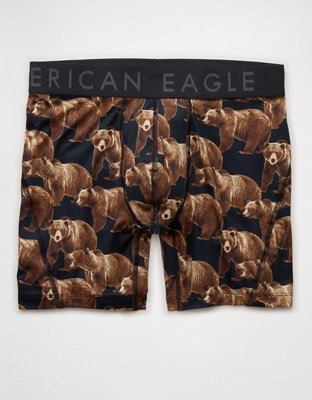 AEO Men's Bear Print 6" Flex Boxer Brief