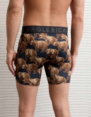 AEO Men's Bear Print 6" Flex Boxer Brief