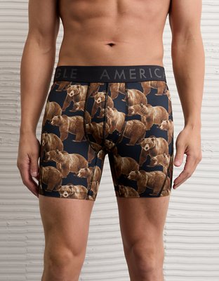 AEO Men's Bear Print 6" Flex Boxer Brief