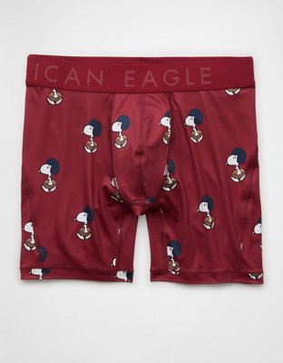 AEO Mens Snoopy Football 6 Flex Boxer Brief