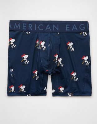 AEO Mens Snoopy 6 Horizontal Fly Flex Boxer Brief