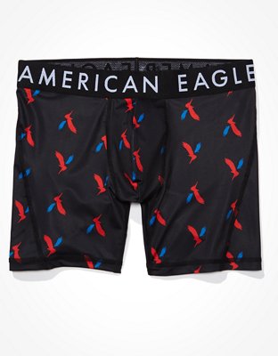 New American Eagle Men's 3000900 American Logo 6 Flex Boxer Brief