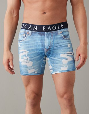 AEO Denim Print 6" Flex Boxer Brief
