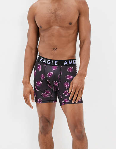 AEO Neon Eggplant 6" Flex Boxer Brief With Ball Pit Pouch