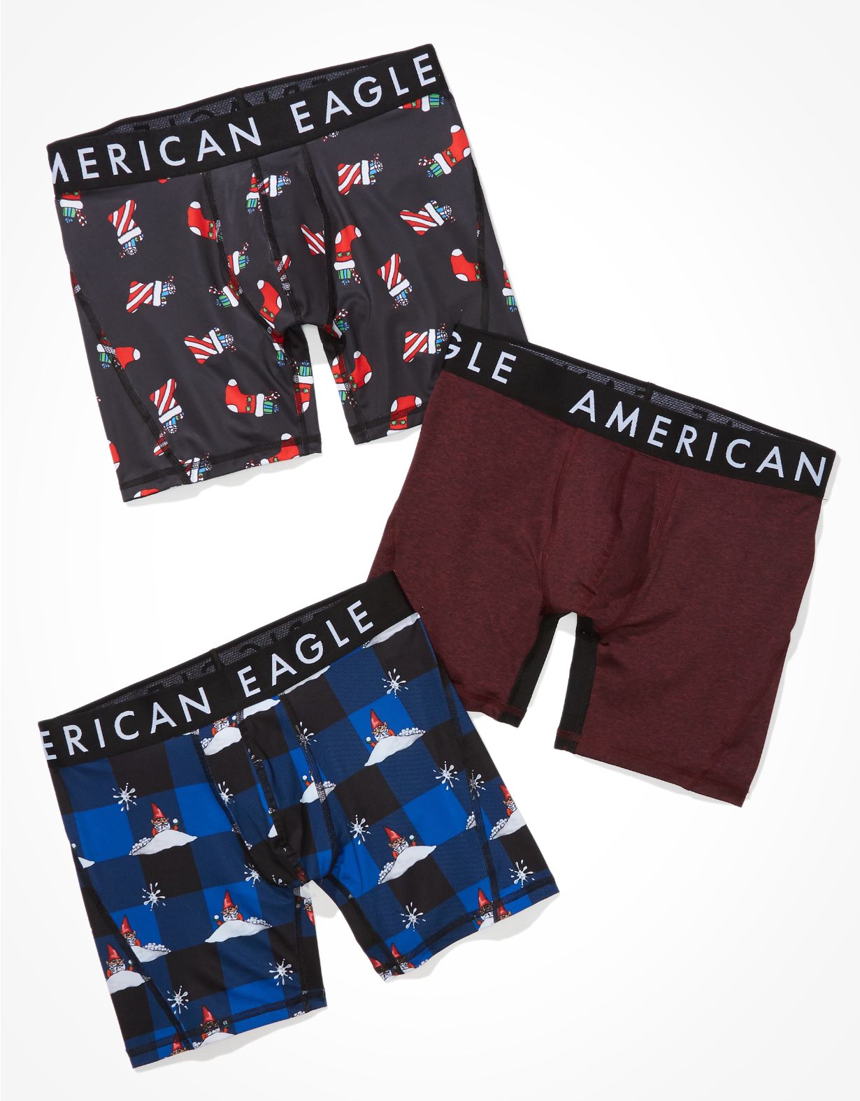 AEO Holiday 6" Flex Boxer Brief 3-Pack
