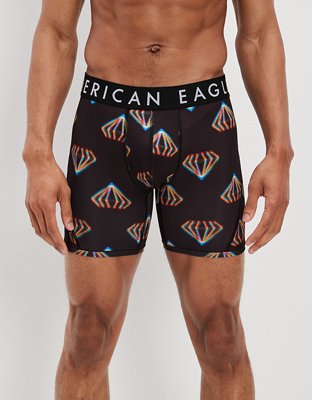 Buy American Eagle Men Black Mushroom 6 Inches Flex Boxer Briefs