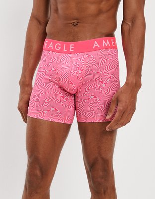 New American Eagle Men's 02362705 Space Dye 6 Flex Boxer Brief (Nyc Pink,  L) 