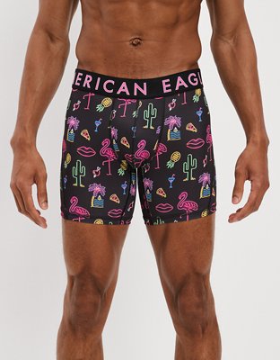 Buy American Eagle Men Black Mushroom 6 Inches Flex Boxer Briefs